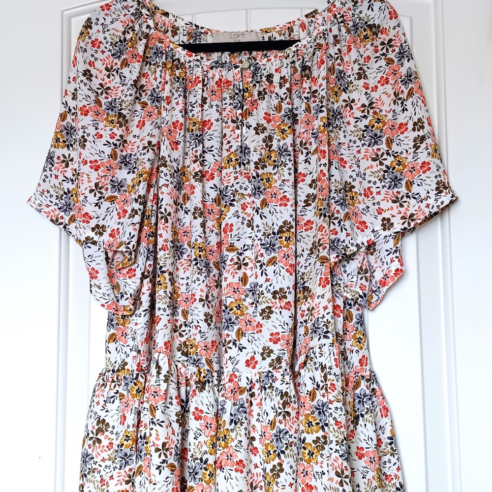 LOFT Plus Size 20W floral Peplum Blouse